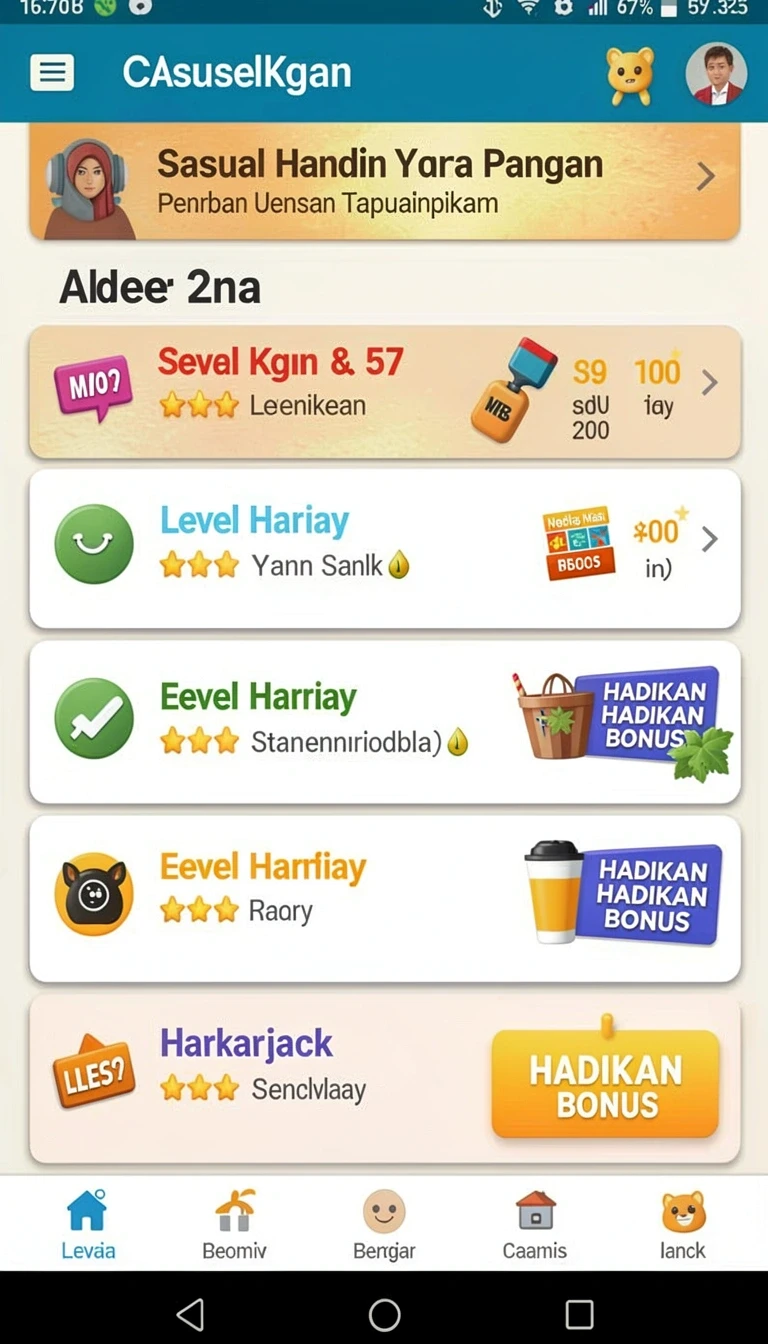 Tampilan utama aplikasi crs99 App APK Terbaru yang intuitif dan efisien.